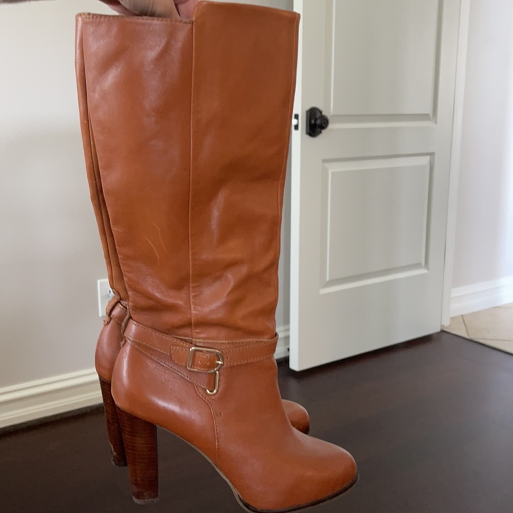 Banana republic cognac leather boots size 10